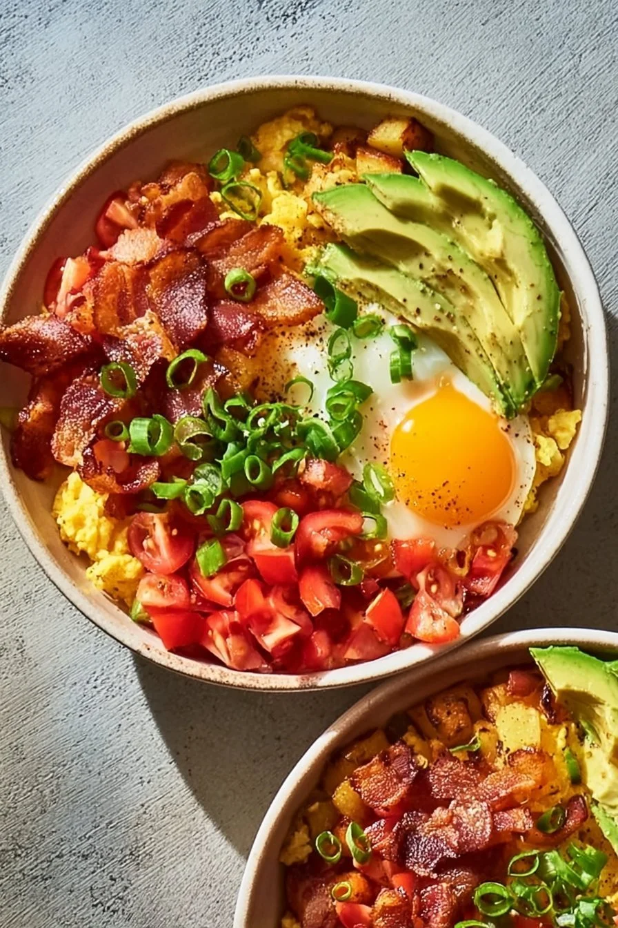 High protein breakfast bowls with healthy ingredients for a nutritious start
