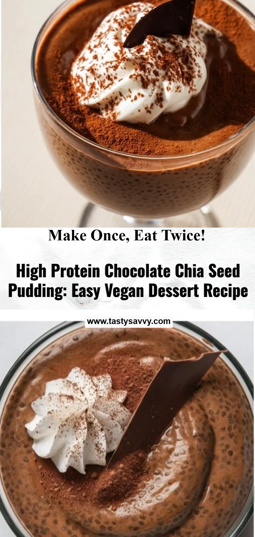 High Protein Chocolate Chia Seed Pudding