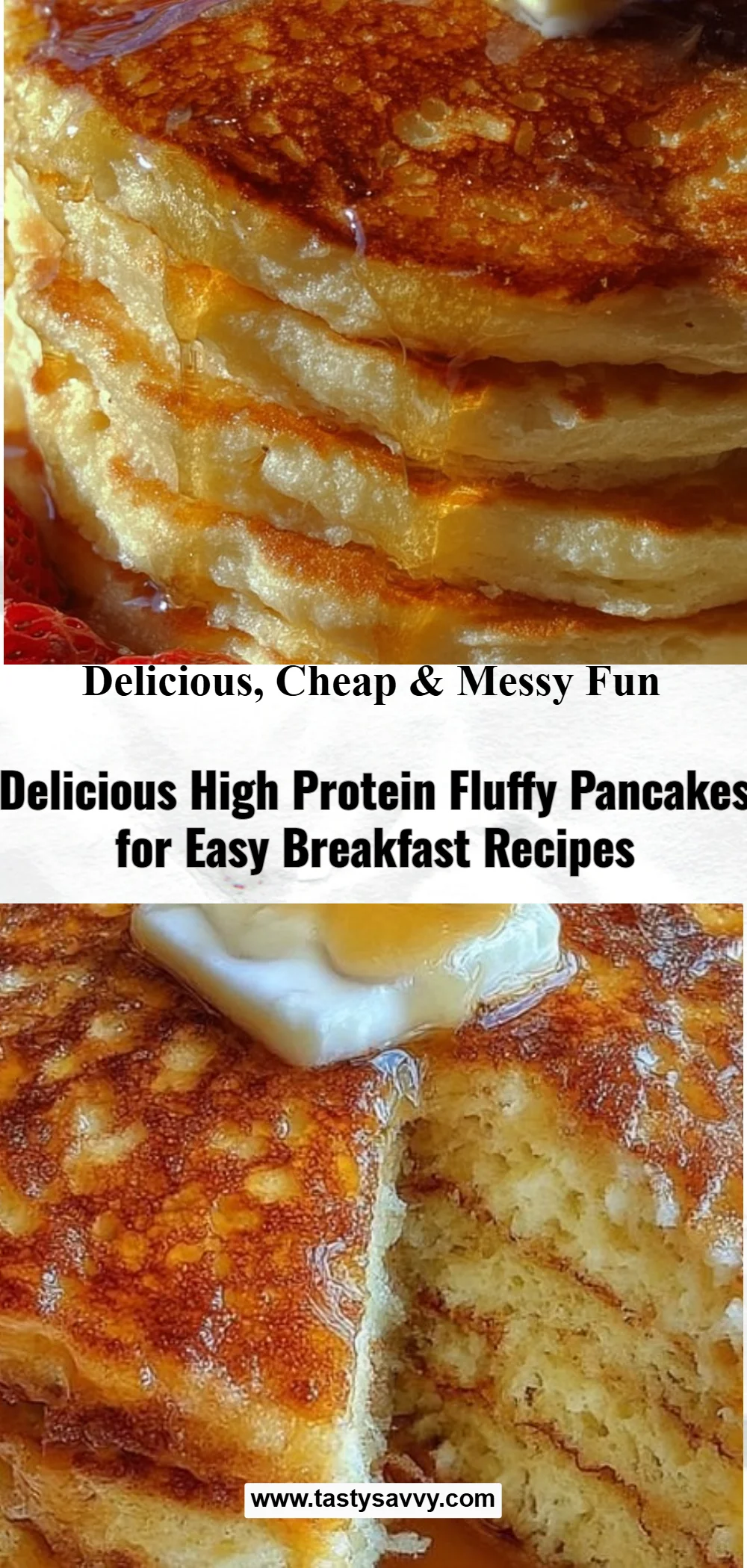 High Protein Fluffy Pancakes