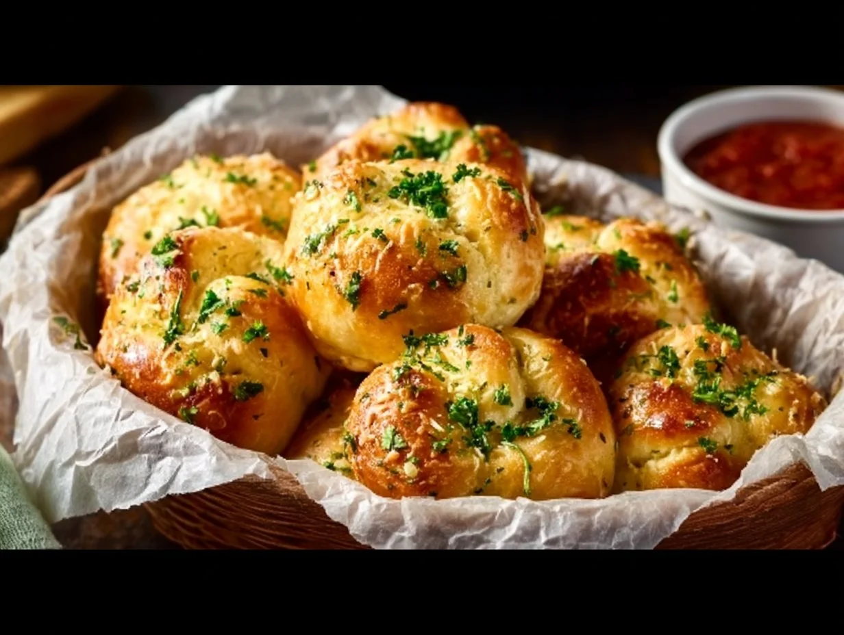 Homemade Garlic Knots garlic knots Delicious homemade garlic knots served warm with melted butter and herbs