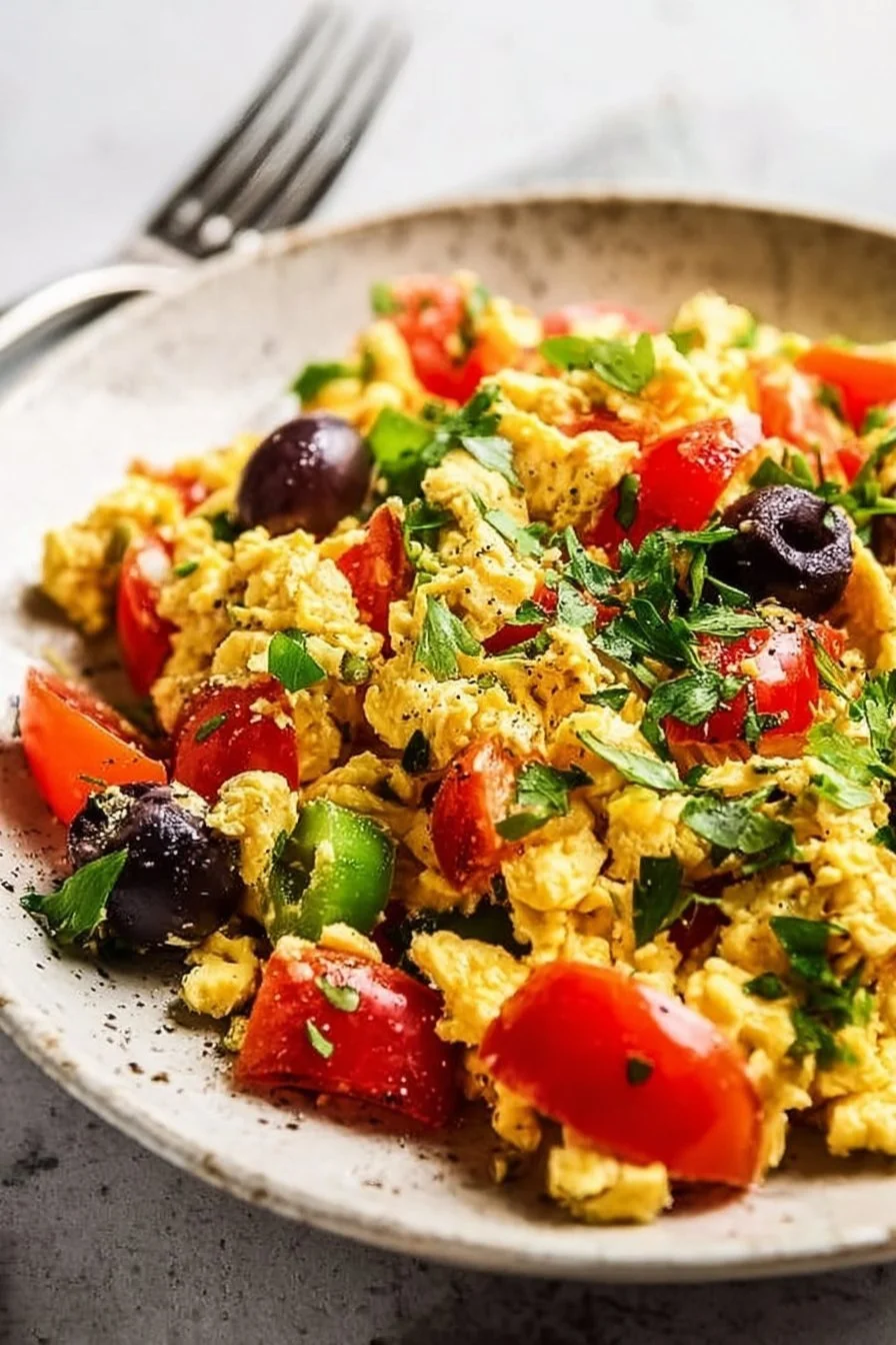 Homemade Mediterranean breakfast bowls with fresh fruits and herbs