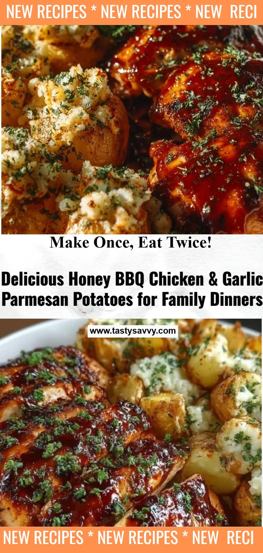 Honey BBQ Chicken with Garlic Parmesan Potatoes Honey BBQ Chicken Honey BBQ Chicken with Garlic Parmesan Potatoes