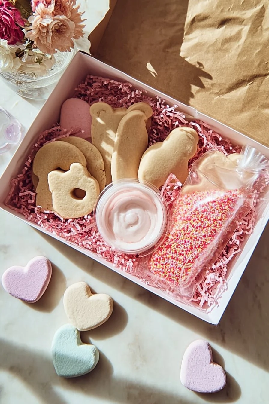 Kelly's Valentine's Day DIY Cookie Kit DIY cookie kit Kelly's DIY cookie kit for Valentine's Day with baking supplies and decorations.