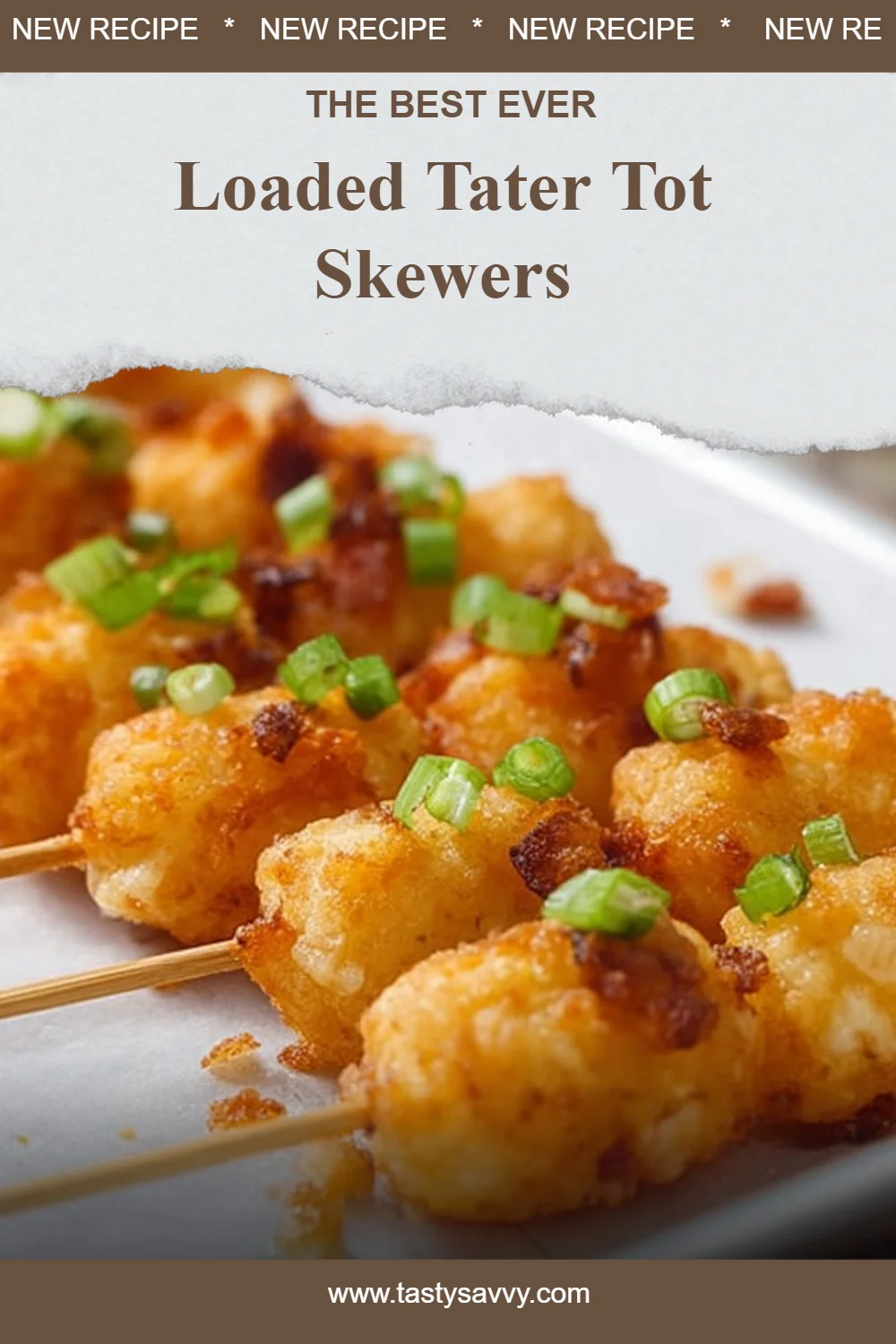 Loaded Tater Tot Skewers tater tot skewers Loaded Tater Tot Skewers