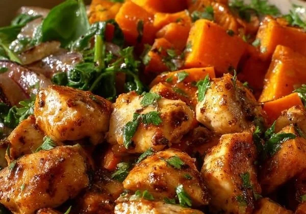 Maple Dijon Chicken & Sweet Potato Bowls Maple Dijon Chicken Maple Dijon Chicken & Sweet Potato Bowls