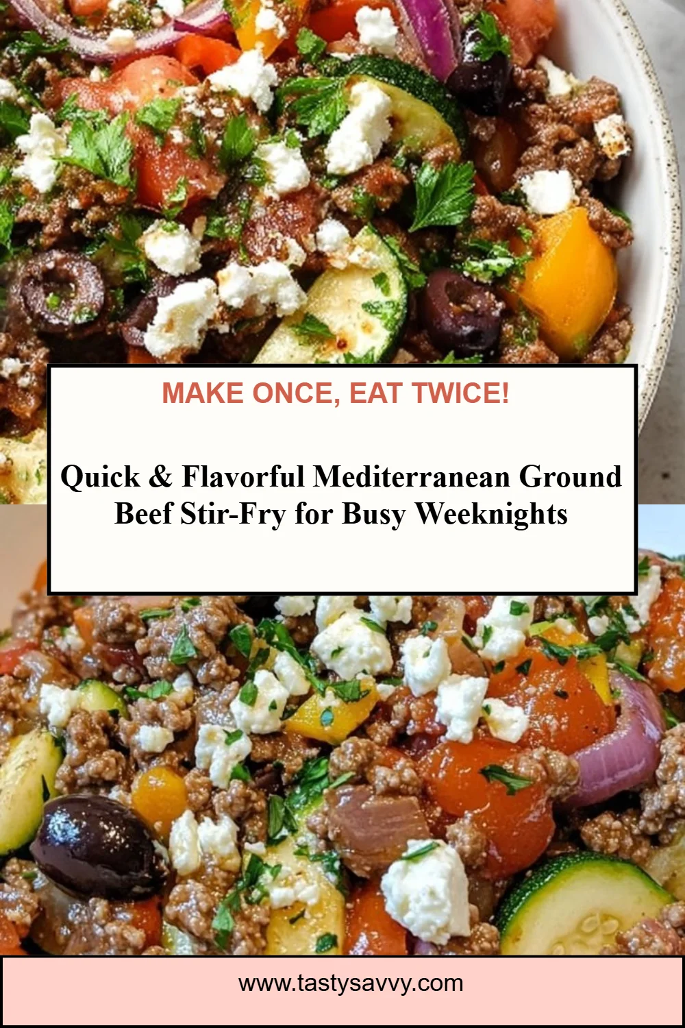 Mediterranean Ground Beef Stir-Fry