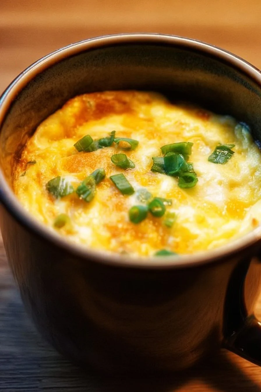 Easy microwave omelet in a mug recipe for quick breakfast
