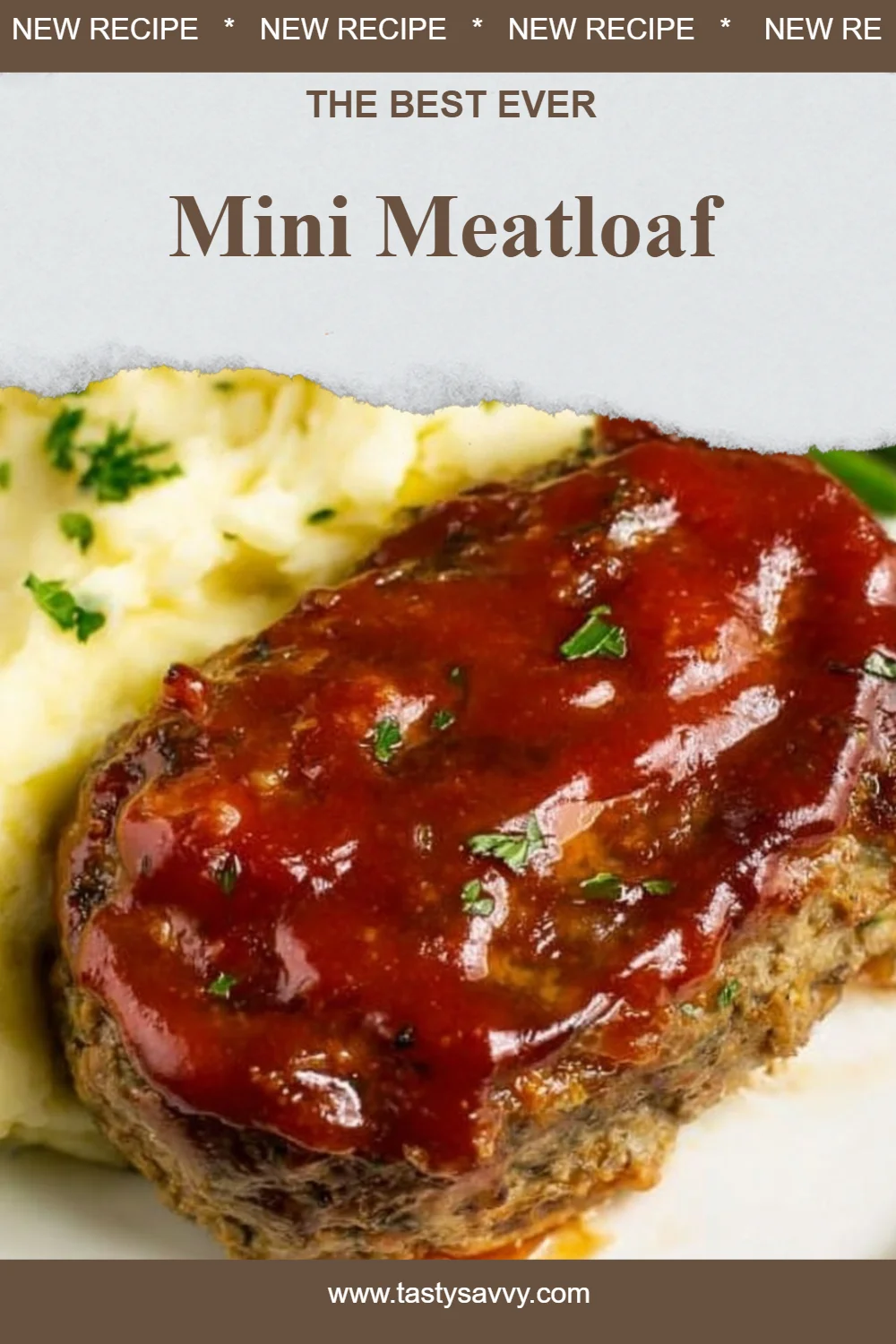 Delicious mini meatloaf served with vegetables on a plate