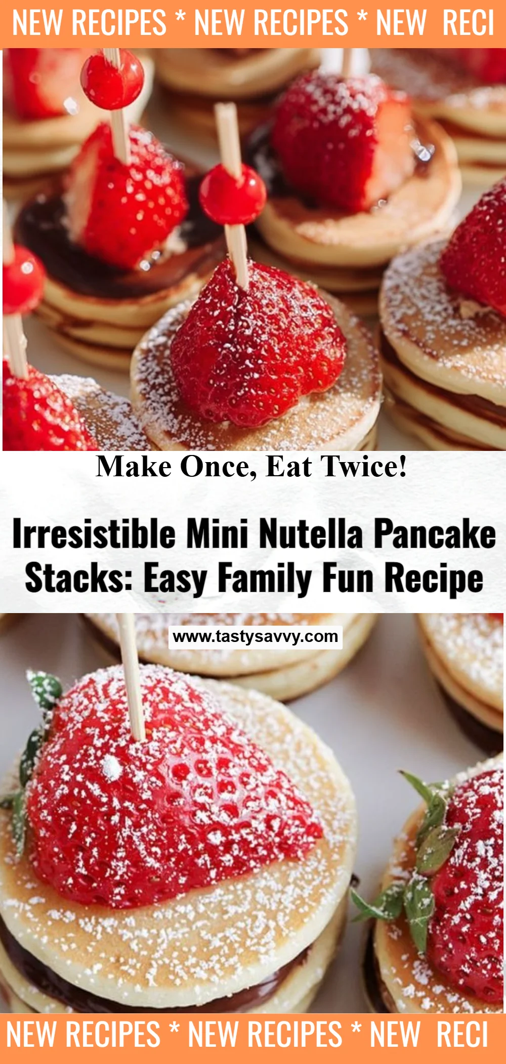 Mini Nutella Pancake Stacks