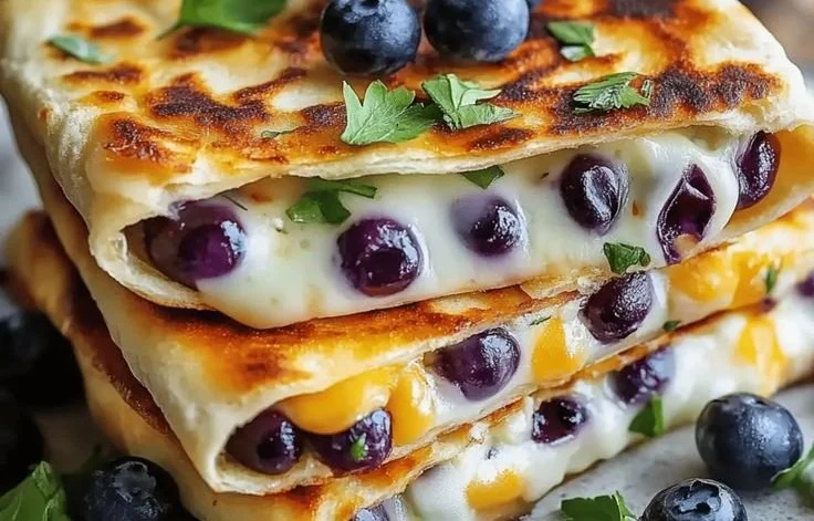Mouthwatering Blueberry Breakfast Quesadillas