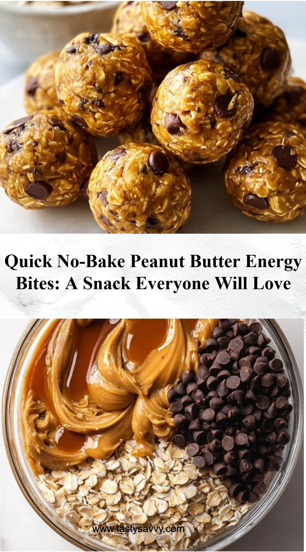 No-Bake Peanut Butter Energy Bites
