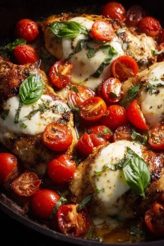 One-Pan Balsamic Chicken with vegetables and herbs cooked to perfection