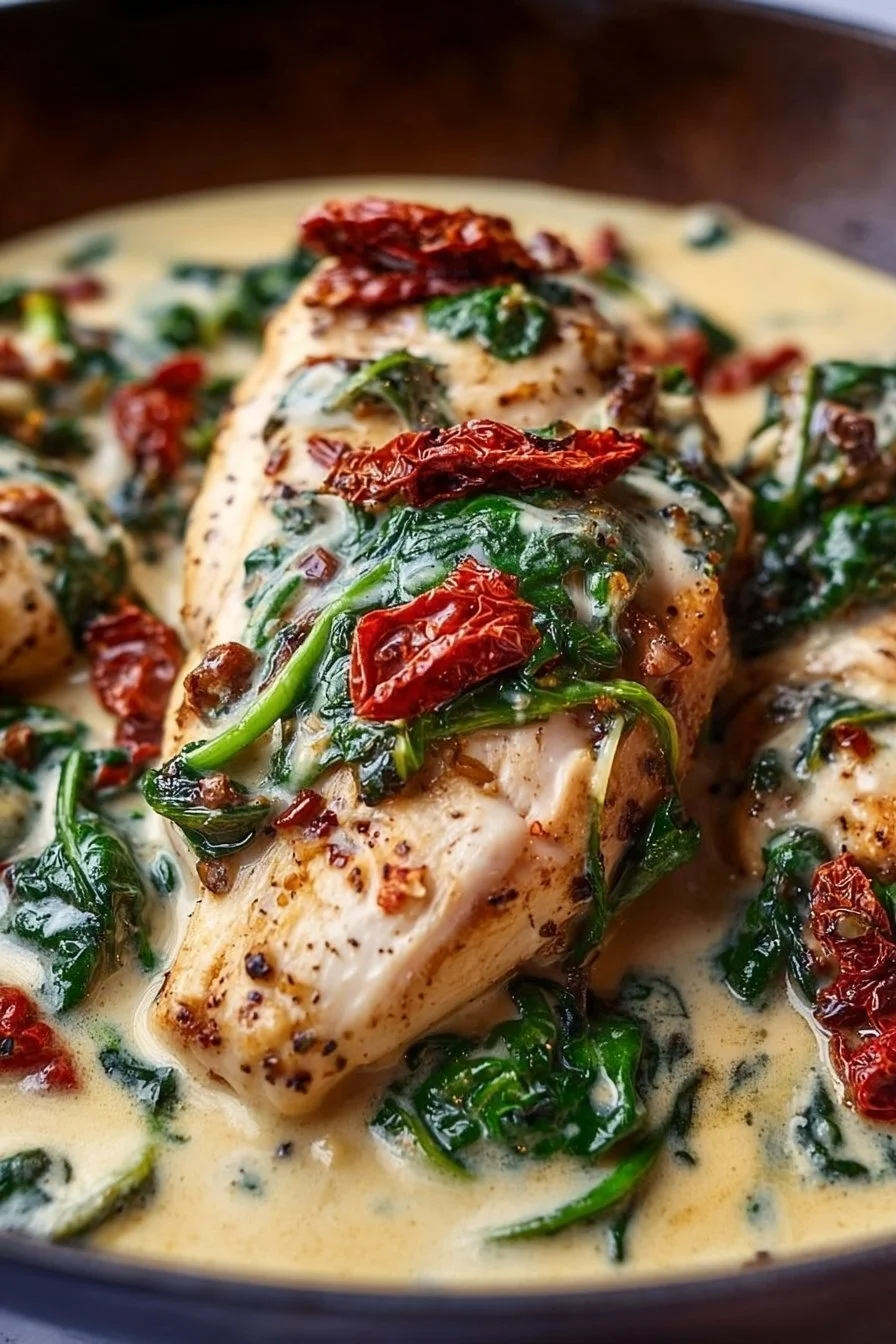 One Pan Marry Me Chicken dish beautifully plated with herbs and sauce
