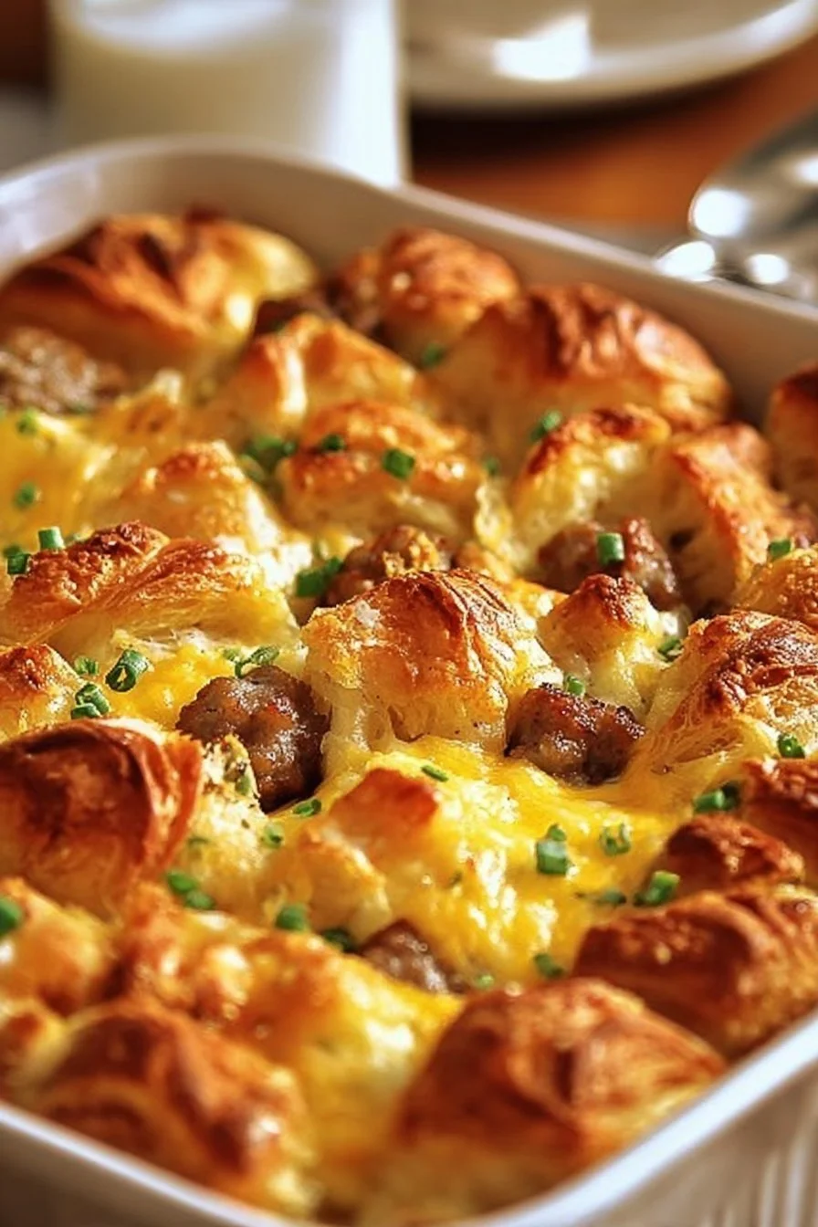 Overnight Croissant Breakfast Casserole Croissant Breakfast Casserole Overnight Croissant Breakfast Casserole
