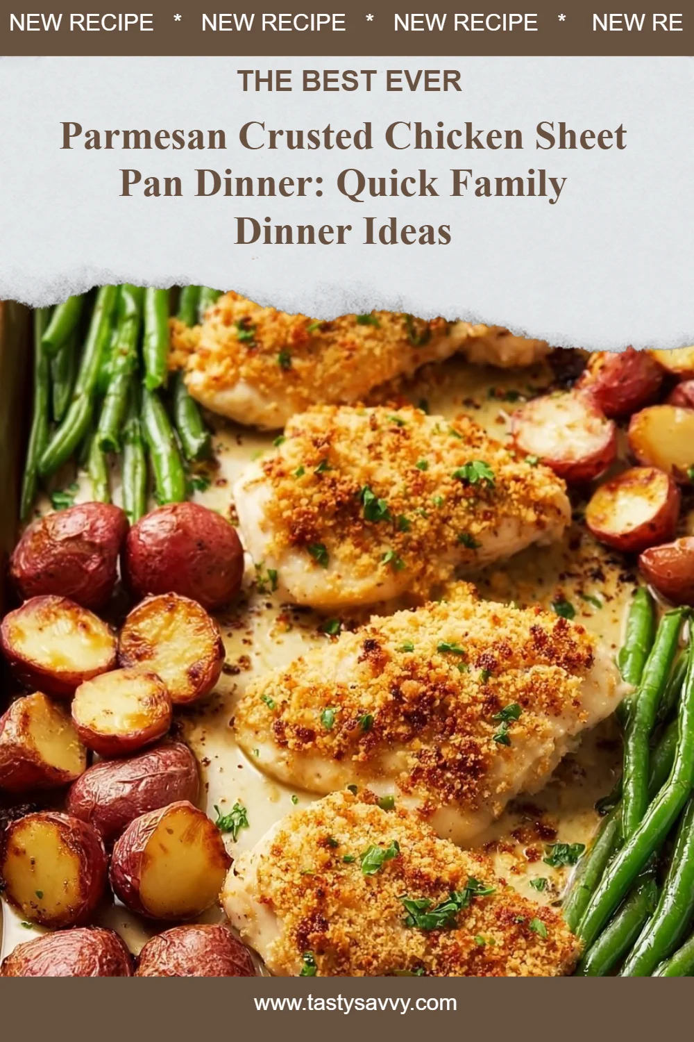 Parmesan Crusted Chicken Sheet Pan Dinner
