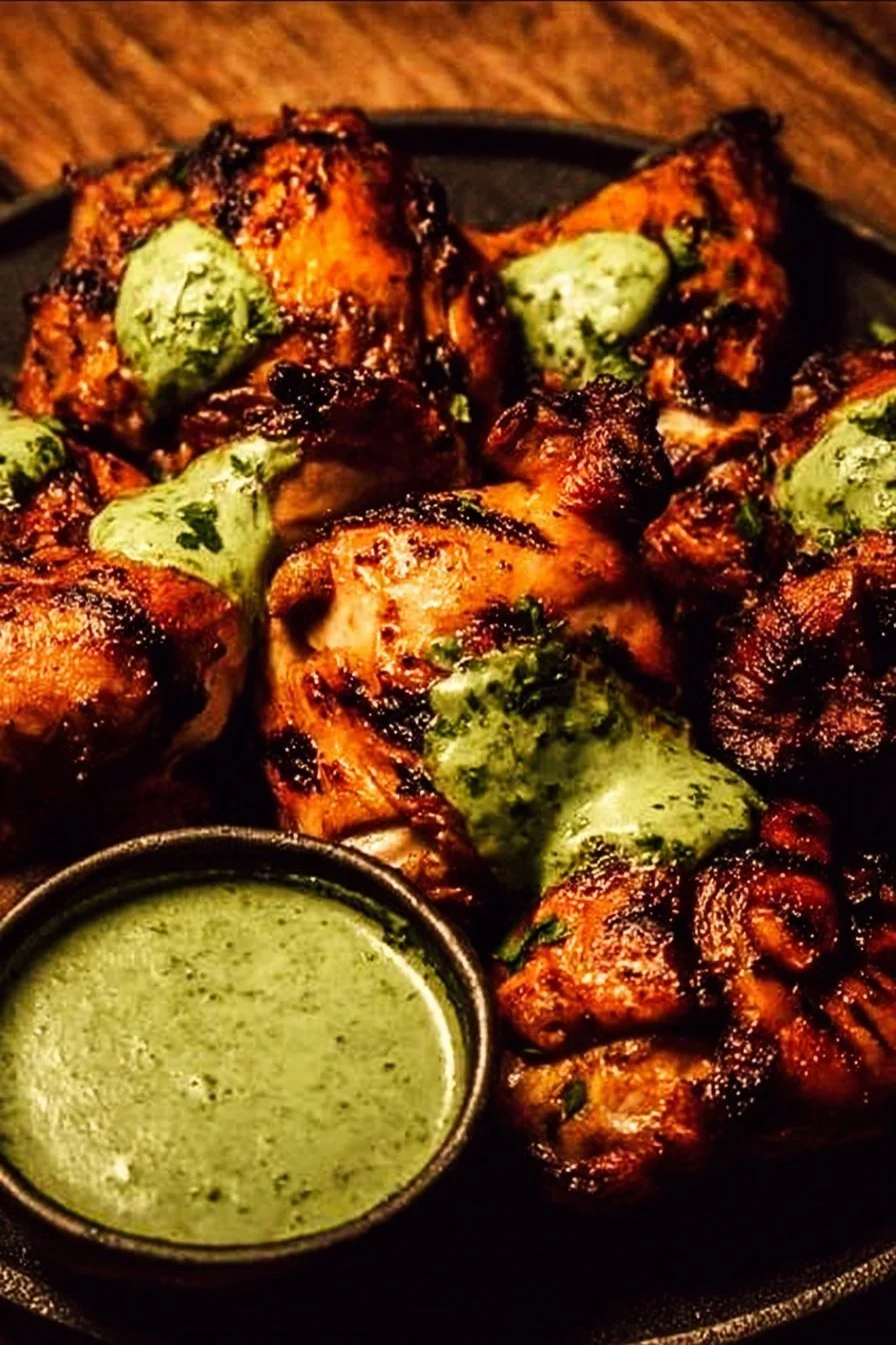 Peruvian Grilled Chicken with Creamy Green Sauce grilled chicken Peruvian Grilled Chicken with Creamy Green Sauce