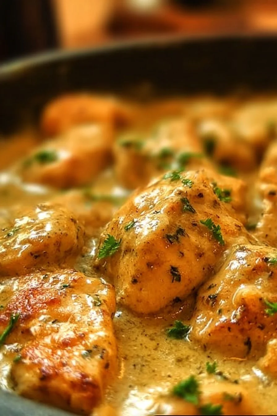Crock Pot Ranch Chicken dish with herbs and spices