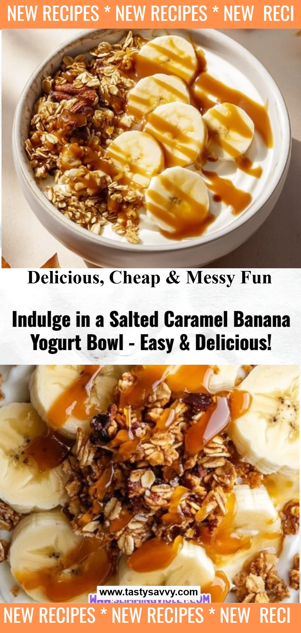 Salted Caramel Banana Yogurt Bowl
