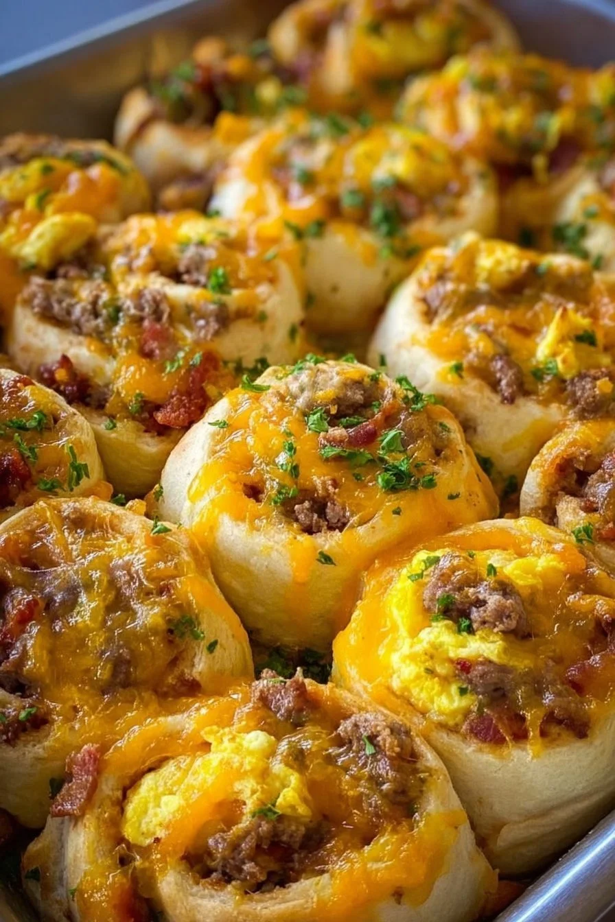 Savory Breakfast Rolls breakfast rolls Delicious homemade savory breakfast rolls filled with cheese and herbs.