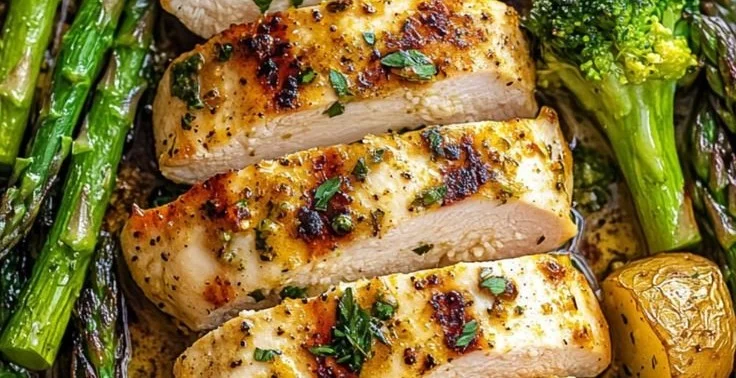 Sheet Pan Garlic Butter Chicken and Vegetables