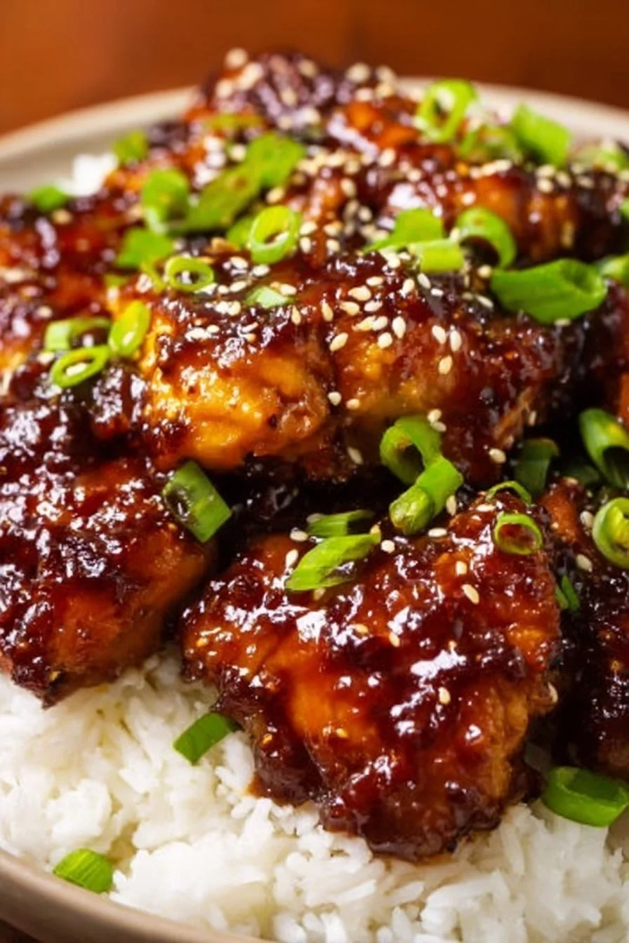 Slow cooker honey garlic chicken recipe with delicious sauce and tender meat