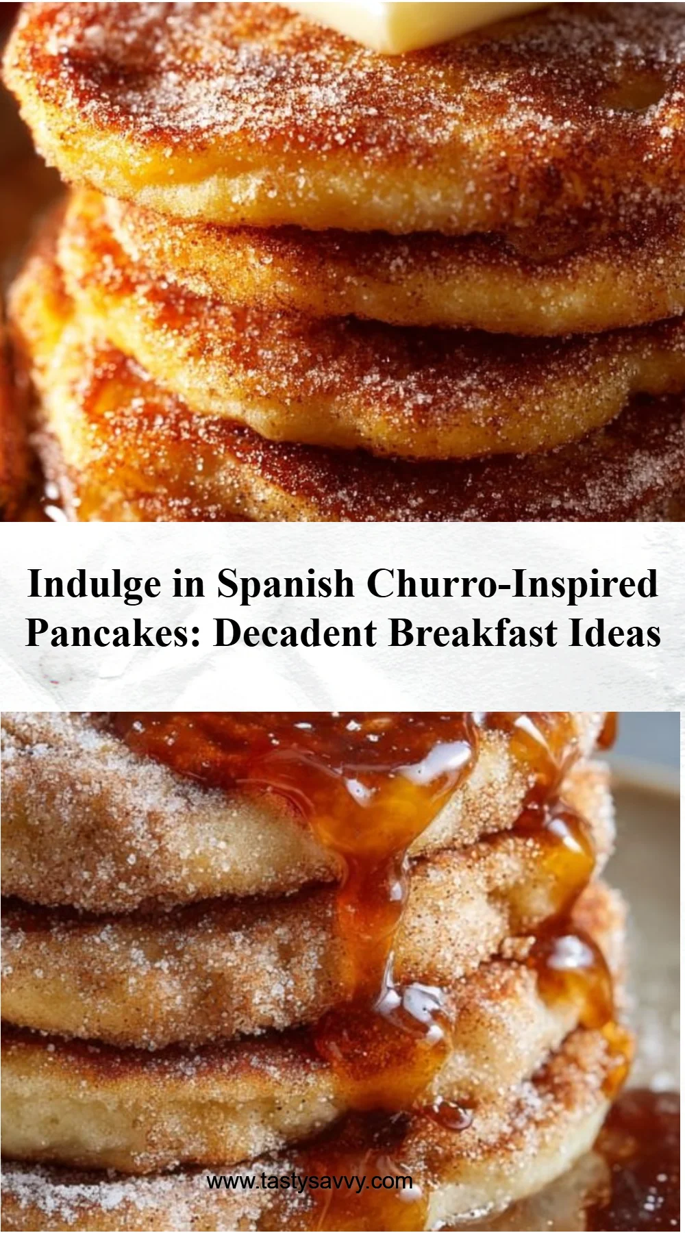 Spanish Churro-Inspired Pancakes