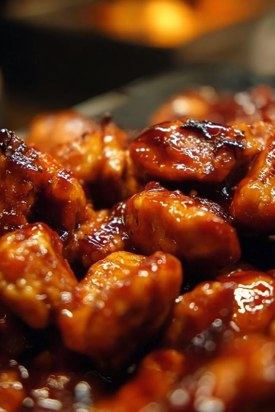 Sweet Baby Ray's slow-cooked crockpot chicken dish served with sides