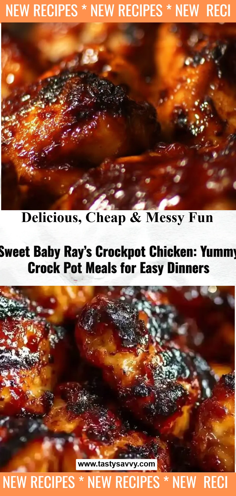 Sweet Baby Ray’s Crockpot Chicken