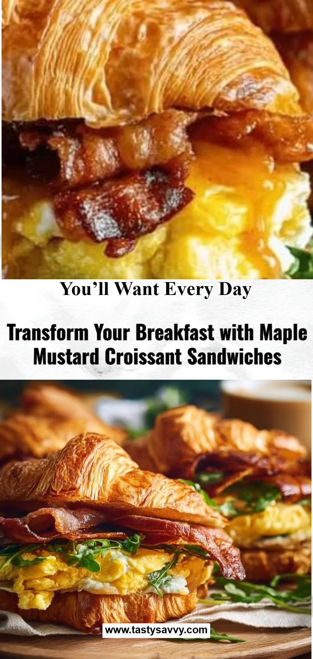 Ultimate Killer Maple Mustard Croissant Breakfast Sandwiches
