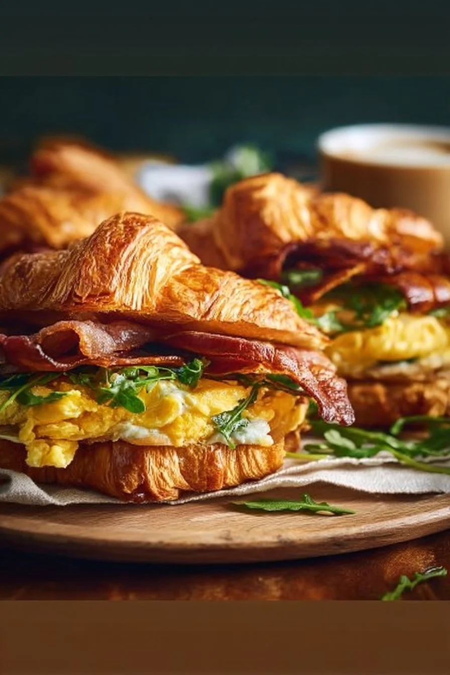 Ultimate Killer Maple Mustard Croissant Breakfast Sandwiches