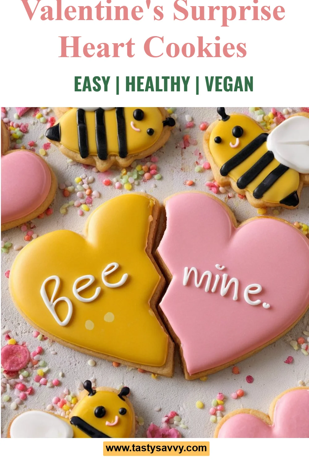 Valentine's Surprise Heart Cookies