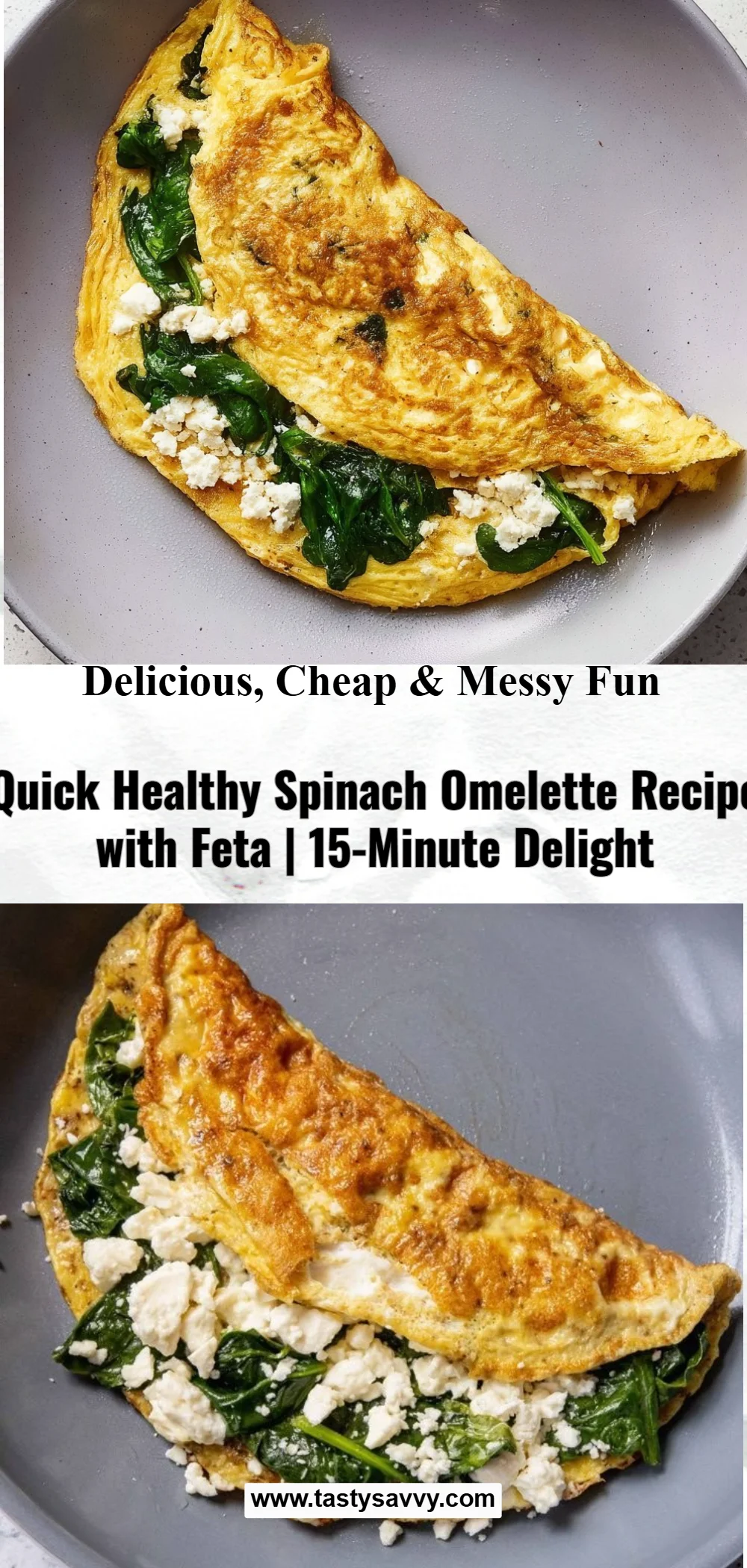 15 Minute Spinach and Feta Omelet spinach feta omelet 15 Minute Spinach and Feta Omelet