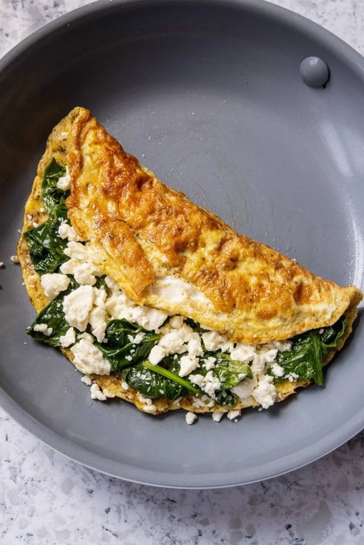 15 Minute Spinach and Feta Omelet spinach feta omelet 15 Minute Spinach and Feta Omelet