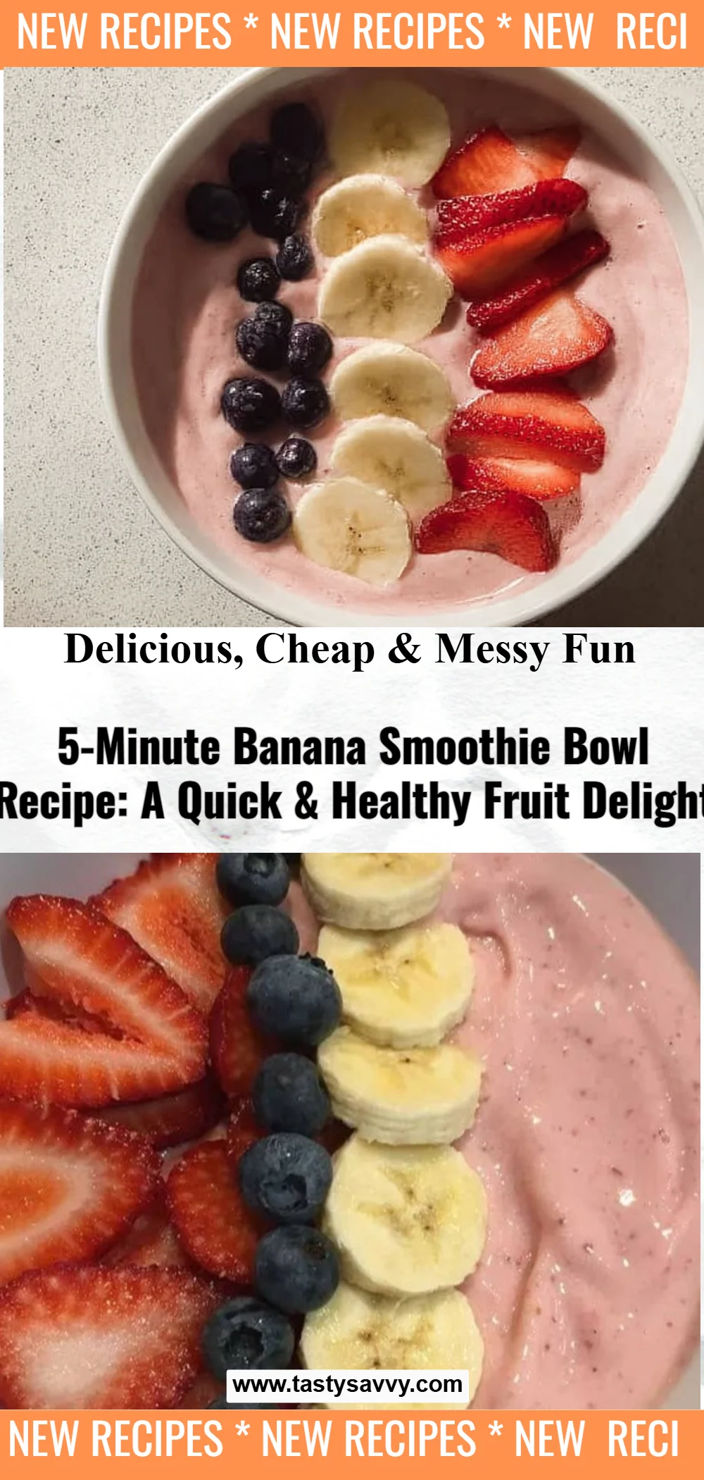 5-Minute Fruit Smoothie Bowl
