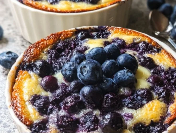 Baked Blueberry Cottage Cheese Bowls
