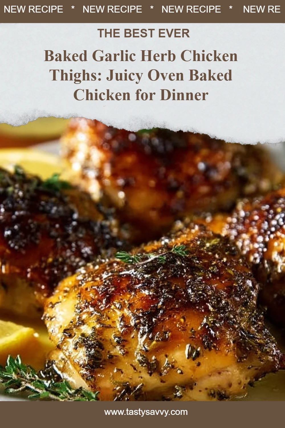 Baked Garlic Herb Chicken Thighs