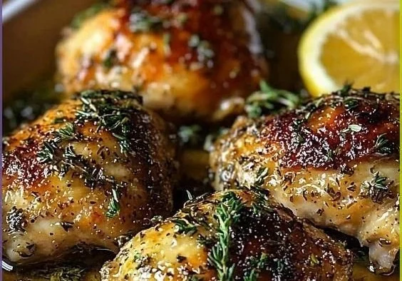 Baked Garlic Herb Chicken Thighs