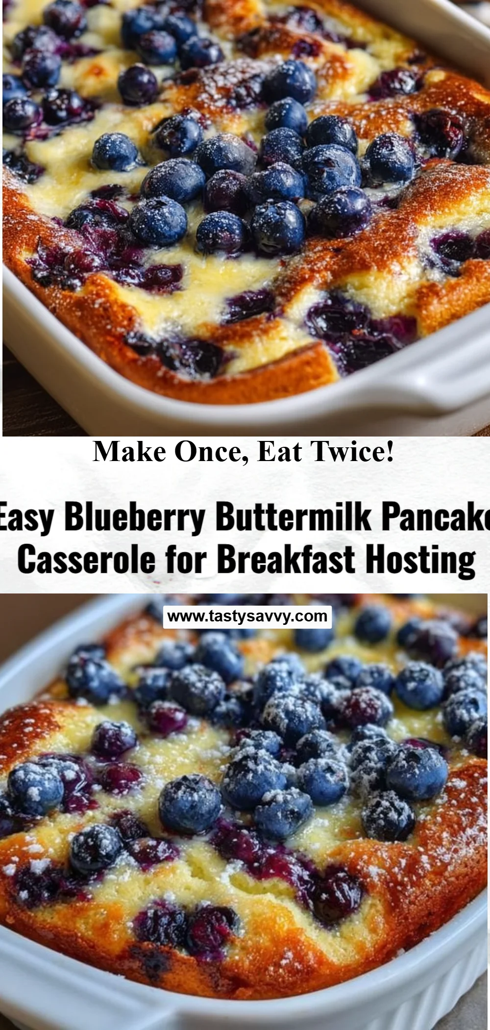 Blueberry Buttermilk Pancake Casserole