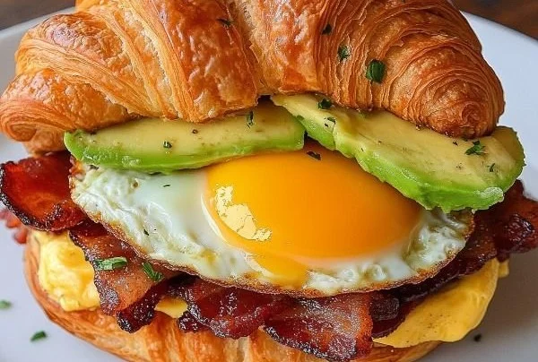 Breakfast Croissant Sandwich croissant sandwich Breakfast Croissant Sandwich