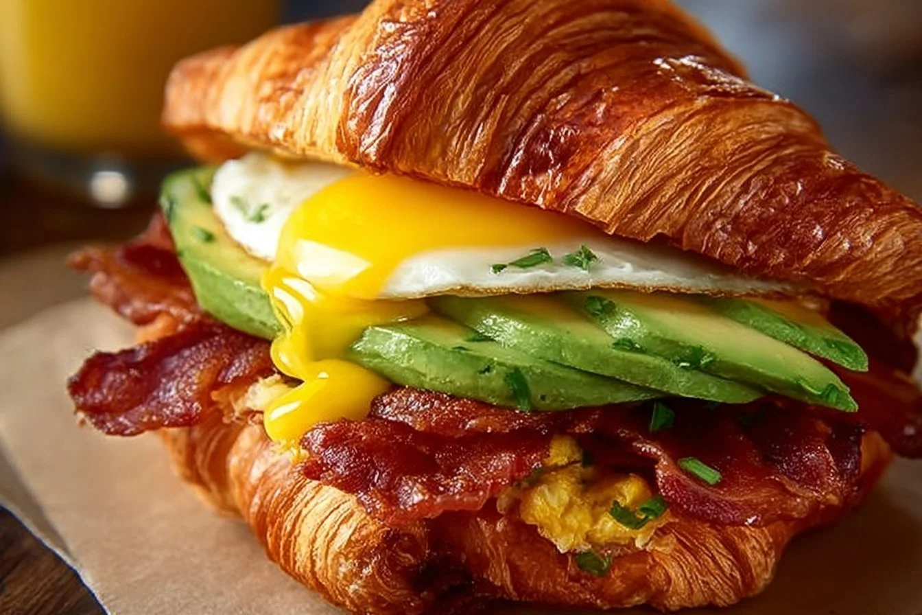 Breakfast Croissant Sandwich croissant sandwich Breakfast Croissant Sandwich
