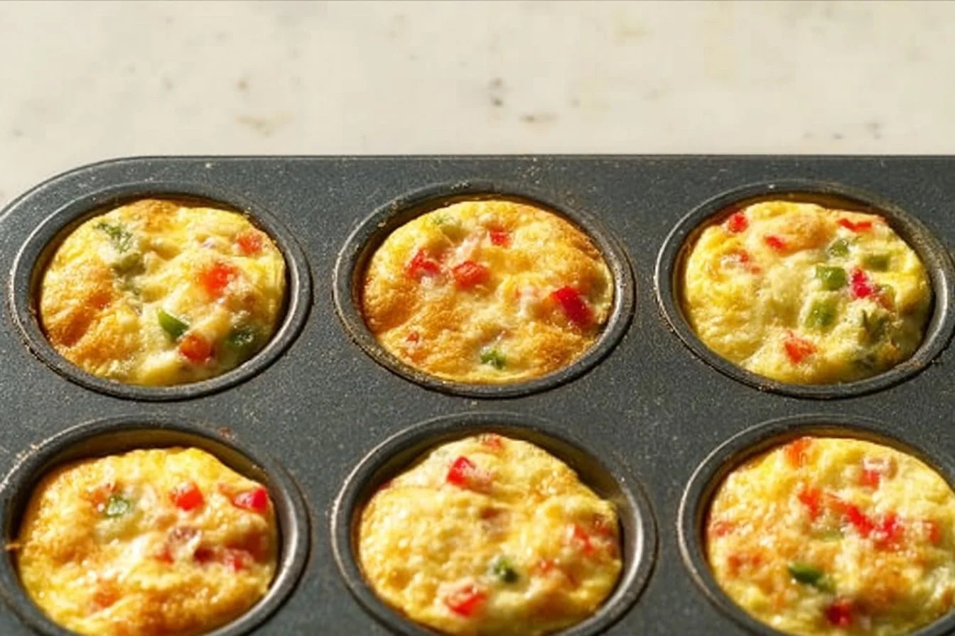 Breakfast Egg Muffins egg muffins Savory breakfast egg muffins filled with vegetables and cheese