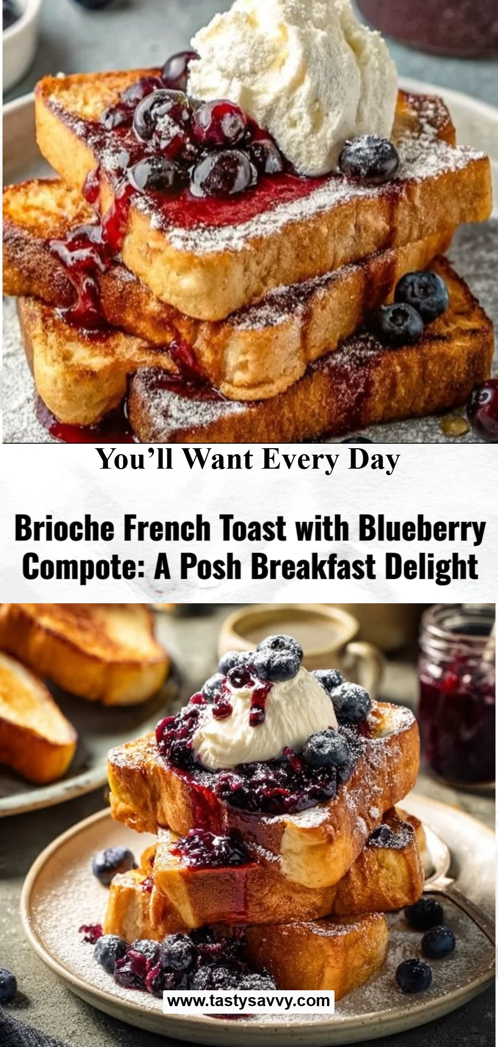 Brioche French Toast with Blueberry Compote
