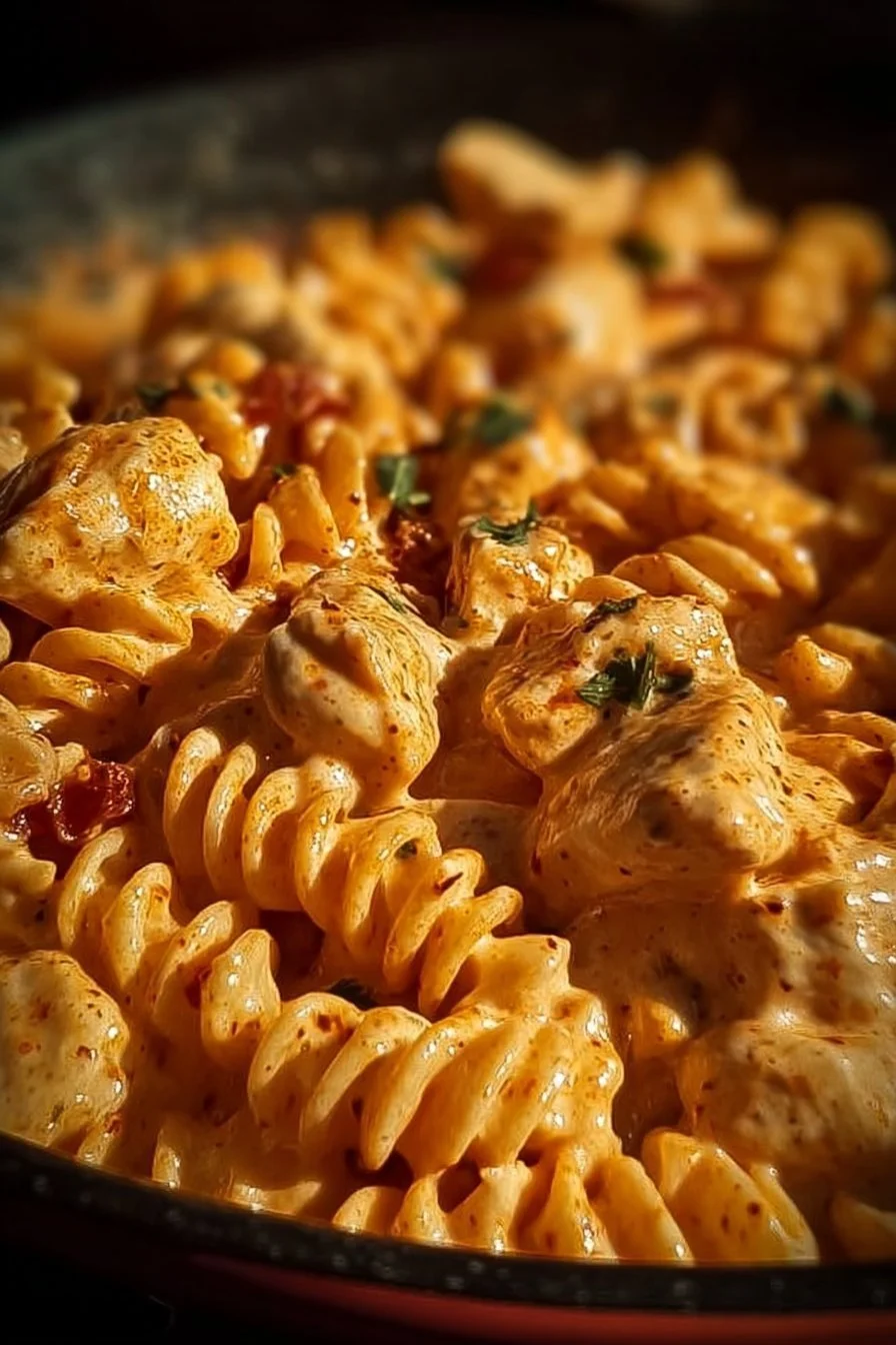 Cajun Cream Cheese Chicken Pasta Bake