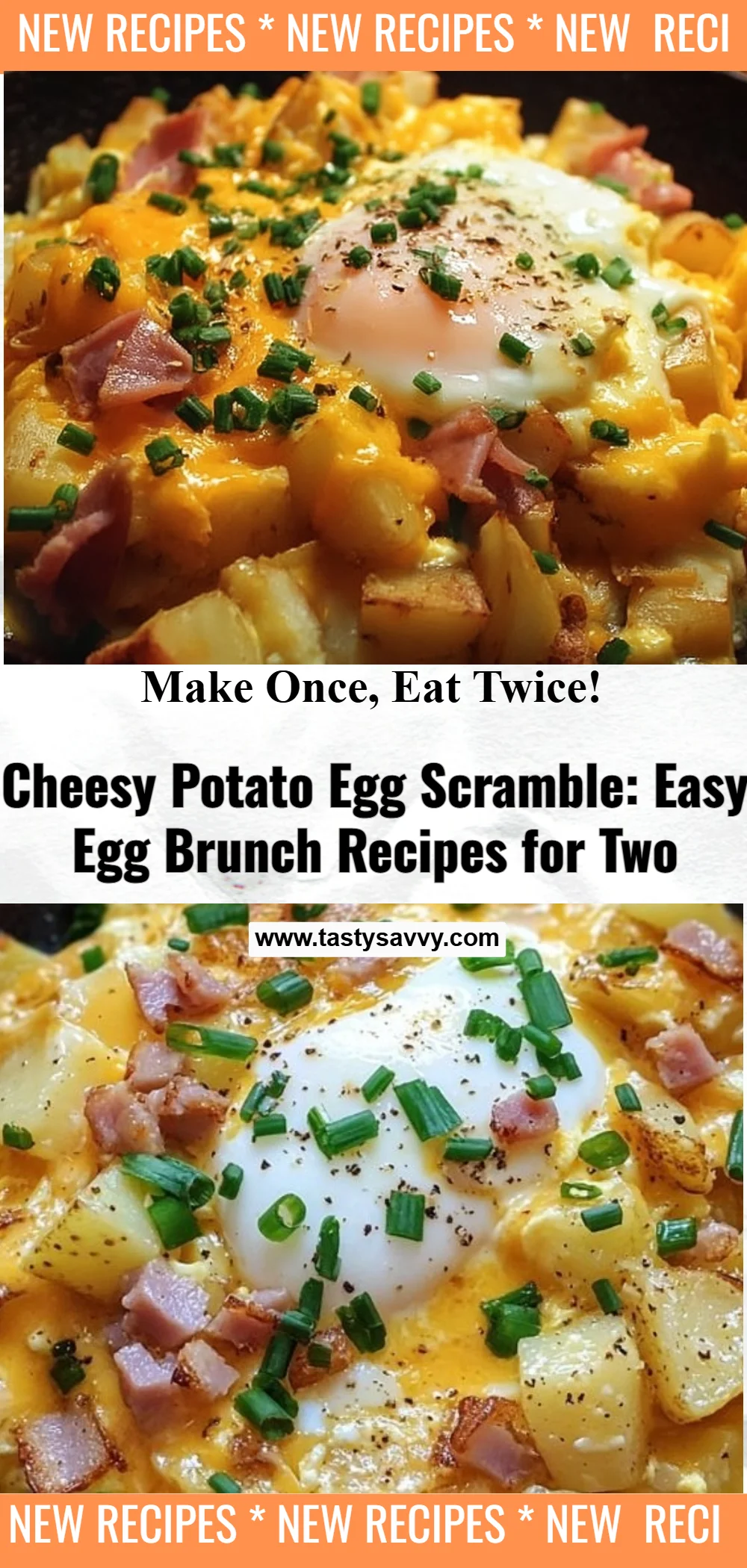 Cheesy Potato Egg Scramble