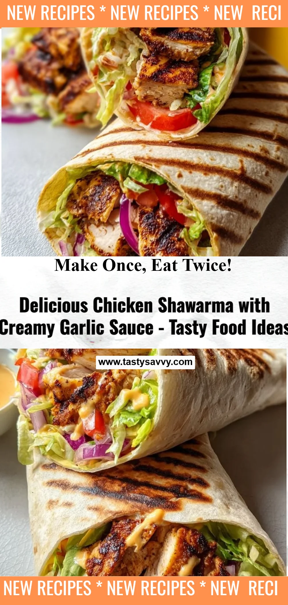 Chicken Shawarma with Creamy Garlic Sauce