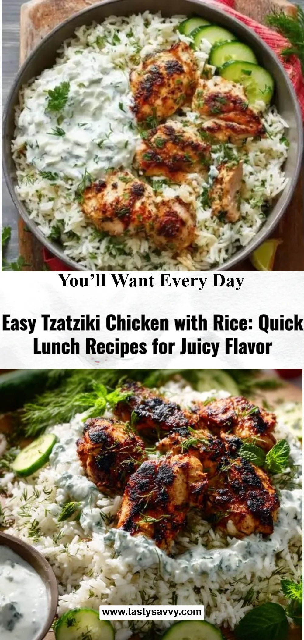 Chicken Tzatziki with Rice Chicken Tzatziki Chicken Tzatziki with Rice