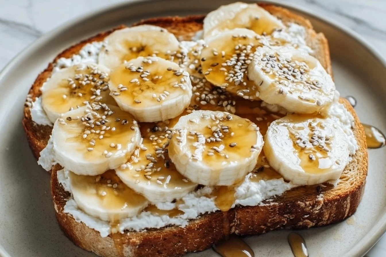Cottage Cheese and Banana Toast