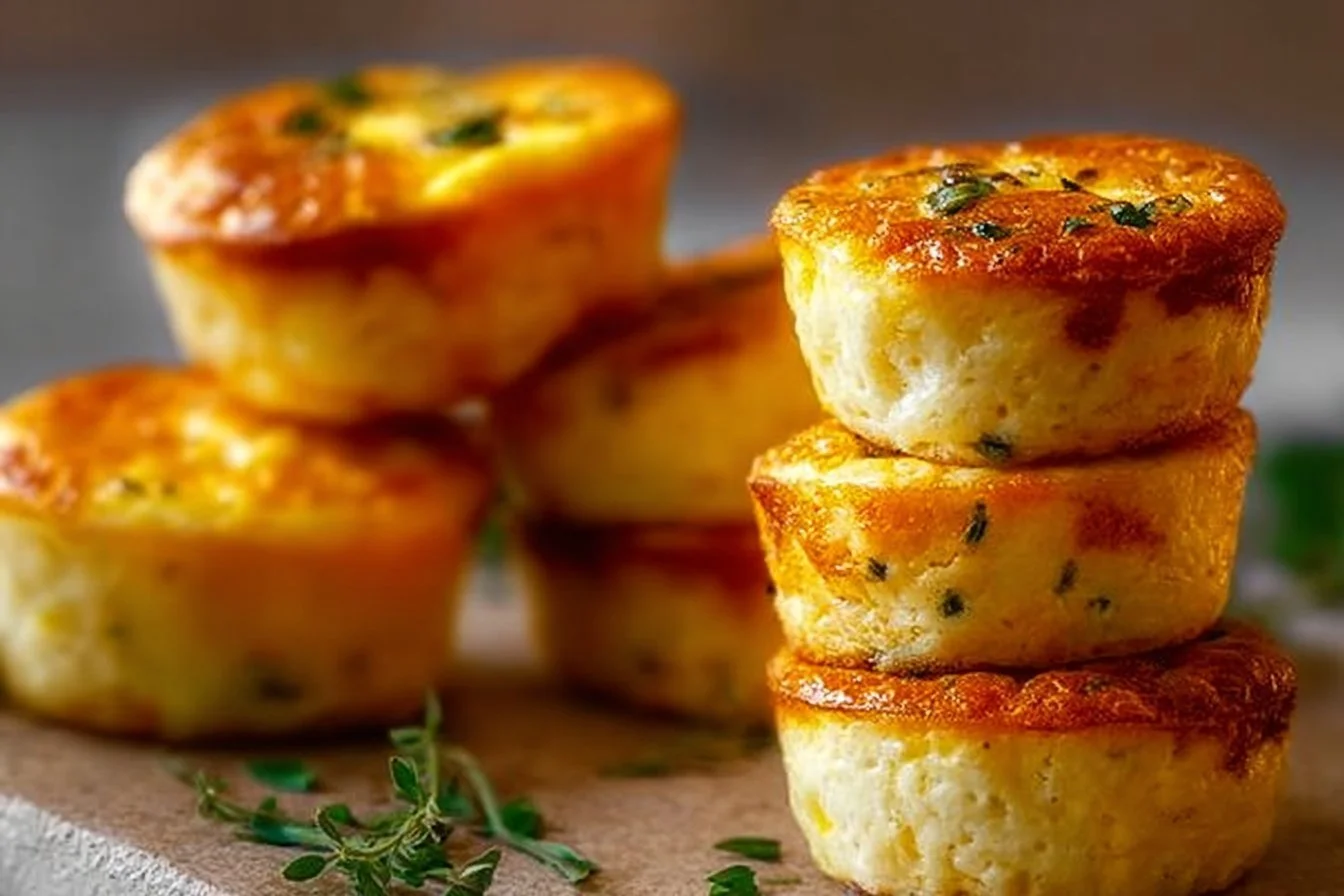 Healthy and delicious cottage cheese egg bites served in a dish.