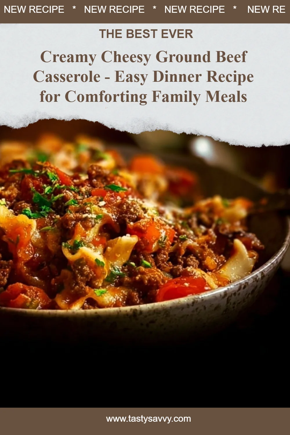 Creamy Cheesy Ground Beef Casserole