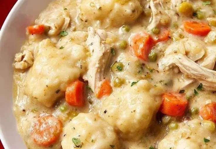 Creamy Crockpot Chicken and Dumplings chicken and dumplings Creamy Crockpot Chicken and Dumplings